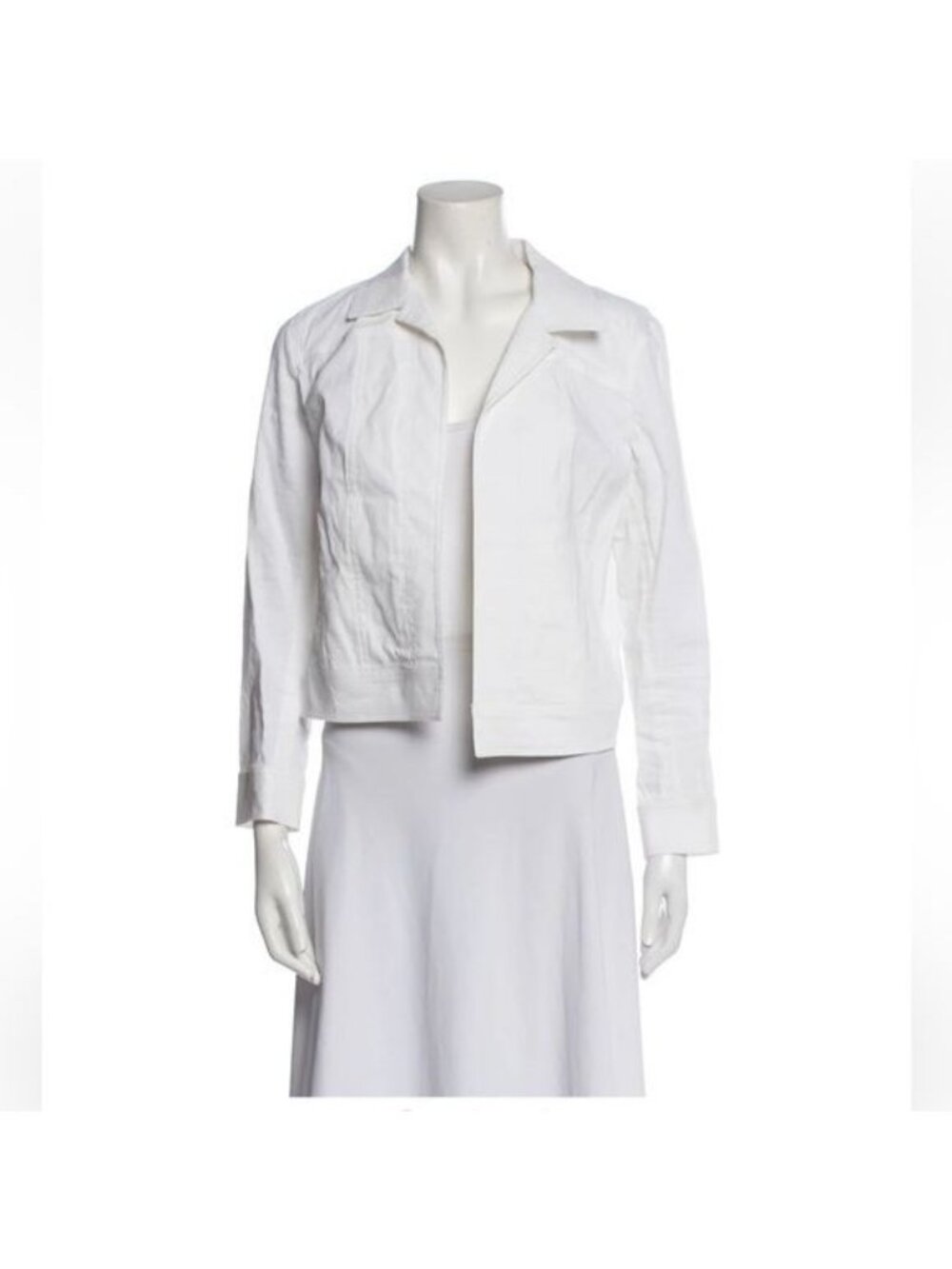 Theory White linen blend Jacket pointed collar size Medium